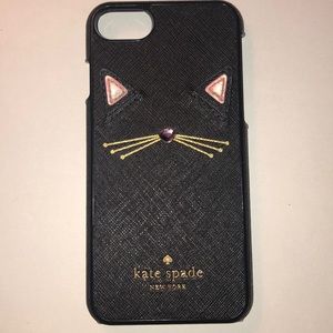 Black Cat Kate Spade Phone Case for iPhone 7/8